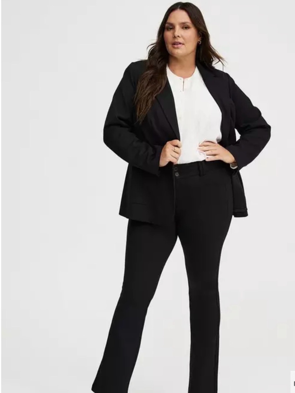 Studio by Torrid Ponte Black Boot Cut Dress Pants (Plus Petite 20 Short)